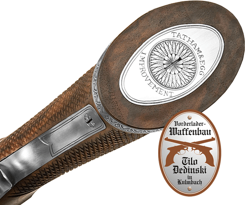 Steinschloßpistole "Tatham & Egg" Ansicht Griffboden
